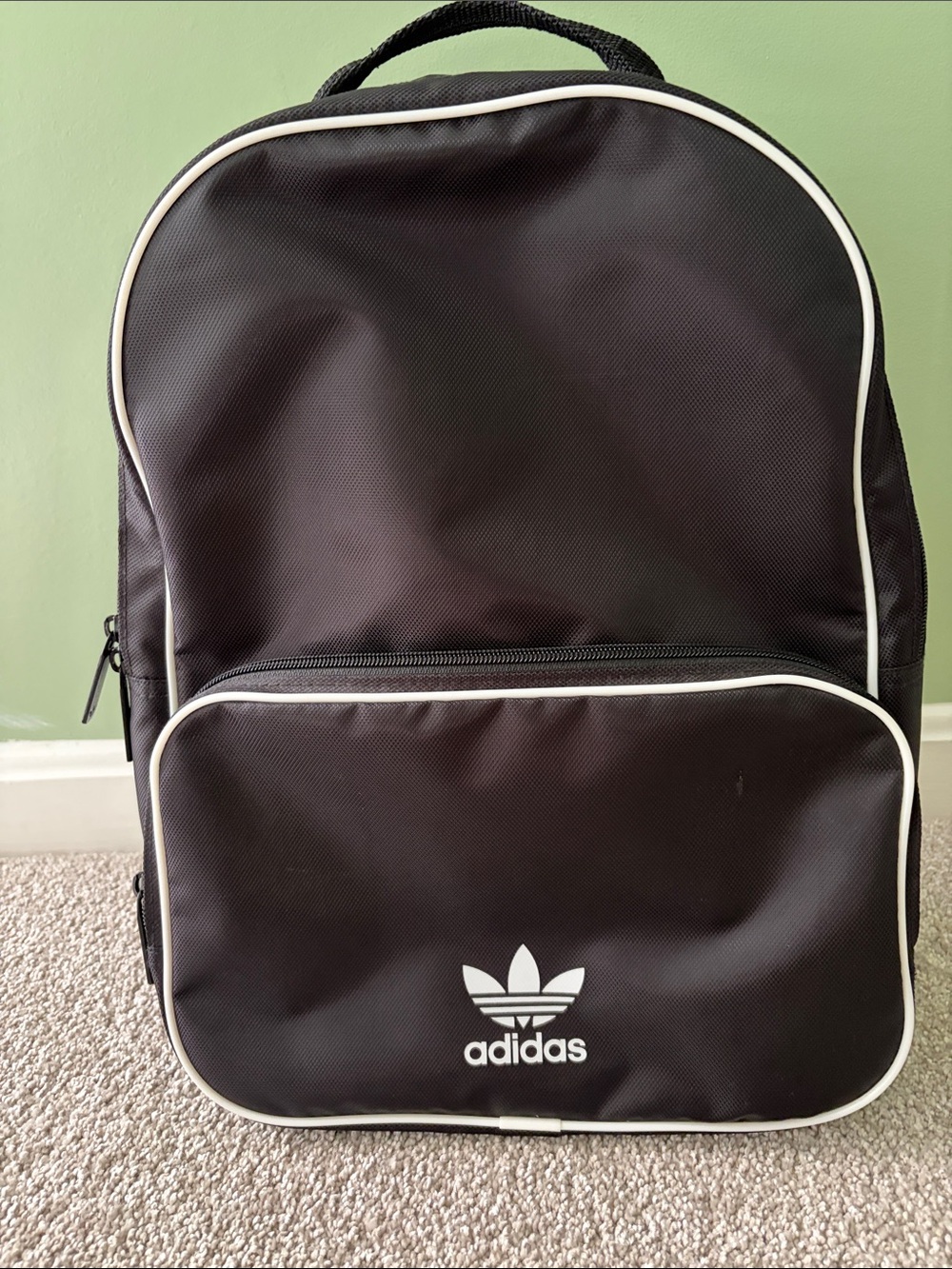 adidas Black Backpack with White Trim - Men's Backpack